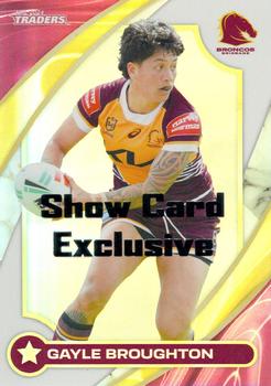 2024 NRL Traders Titanium - Show Card Exclusive #W03 Gayle Broughton Front